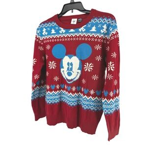 Disney Mickey Mouse Christmas Sweater XL Womens Celebrate Together Holiday‎